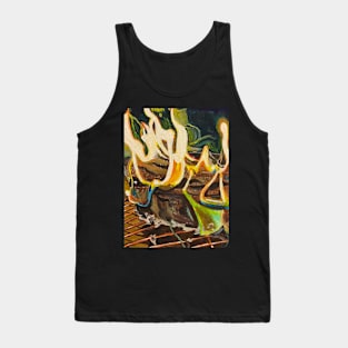 Fire Pit Fire Log Tank Top